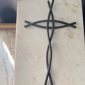 Wrought Iron Decorative Cross - Dark Bronze/Black